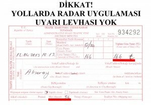 radar cezasına itiraz dilekçesi